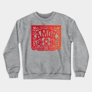 Red AMOR mexican deco Crewneck Sweatshirt